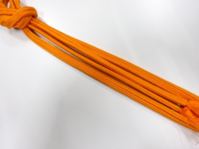 JAPANESE KIMONO / HAND-TIED OBIJIME CORD / SILK